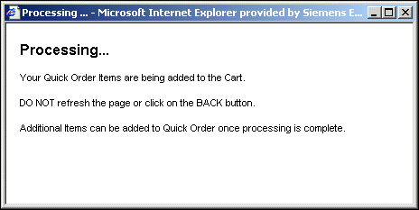 Using Quick Order